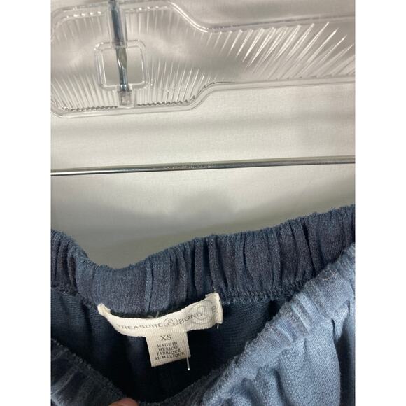 NWT Treasure & Bond Oil Wash Cotton Blend Joggers Blue Size XS - Picture 4 of 7